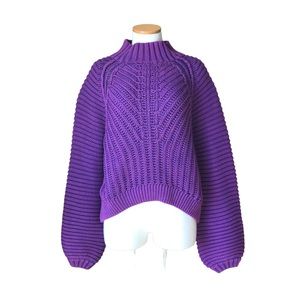 Free People Sweetheart Sweater in Glowing Orchid
